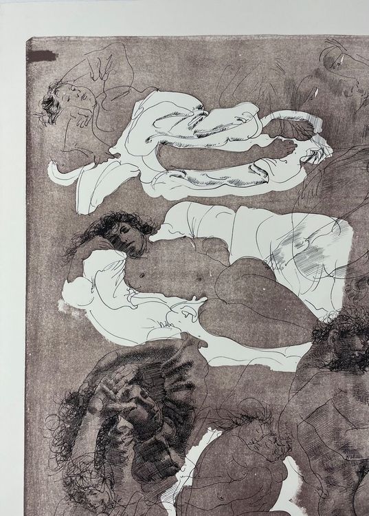 Hans Erni  grosse Lithographie im Druck signiert  Gr.76x56cm 4