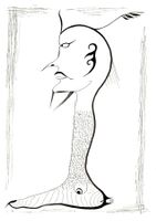 Surreale Zeichnung: The footman