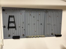 Werkstatt-Ordnung: 3er Set Lochwandplatten mit Zubehör