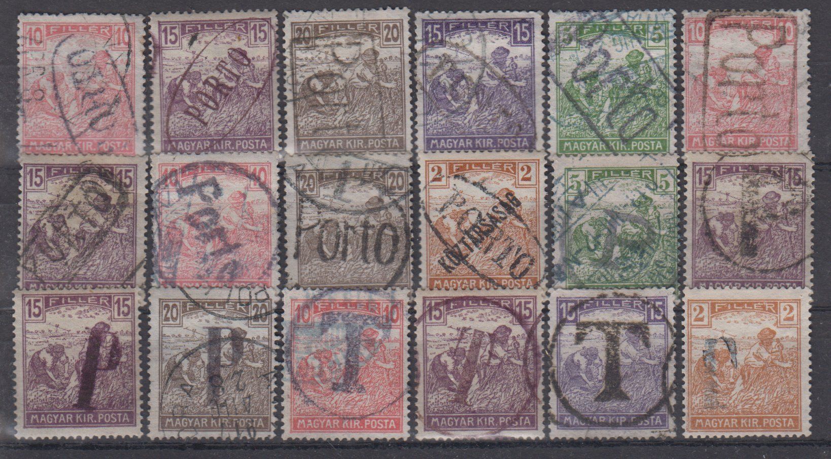 Alle Briefmarken: UNGARN: Auswahl Portomarken – Gebraucht aus Eschlikon TG von PhilCon