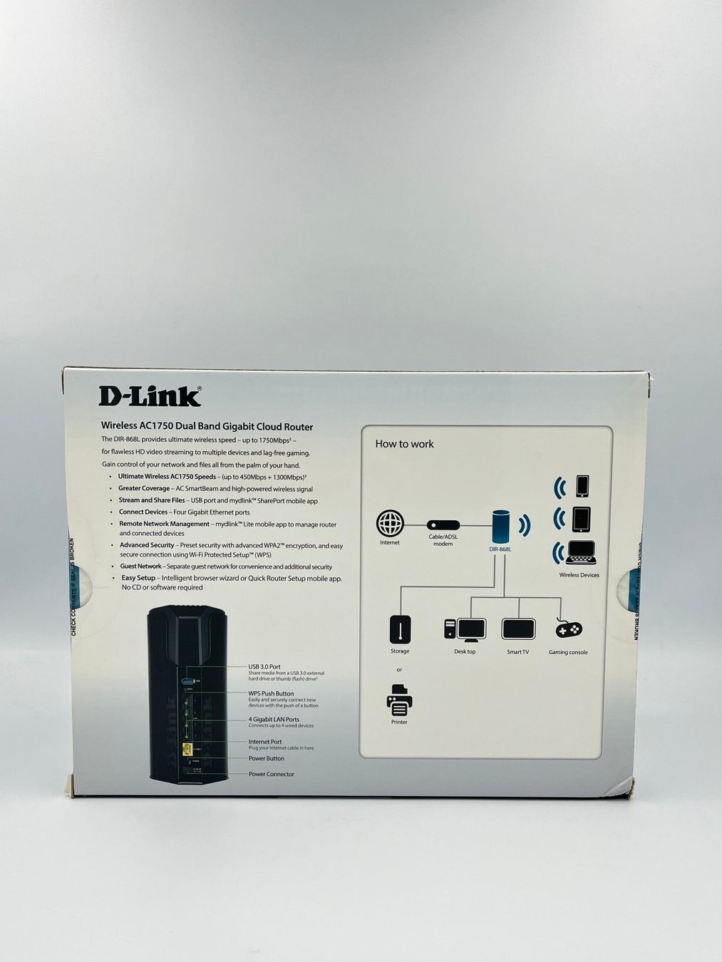 Dlink Modem & Router: D-LINK Wireless Dual-Band Cloud Router DIR-868L / AC1750 – Nuovo e nell'imballaggio originale da Basel venduto da Xani 1