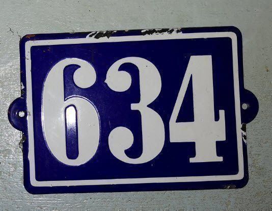 Insegne: Emailschild Hausnummer 634 – Usato da Gipf-Oberfrick venduto da hahunziker