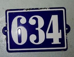 Emailschild Hausnummer 634