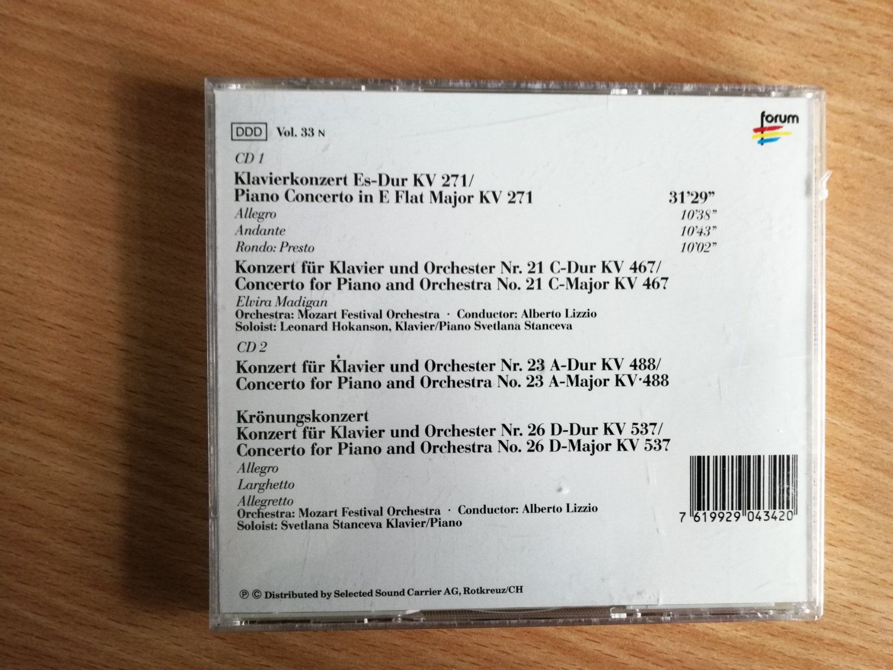 CD: CD Wolfgang Amadeus Mozart – Usato da Basel venduto da Alfons39 1