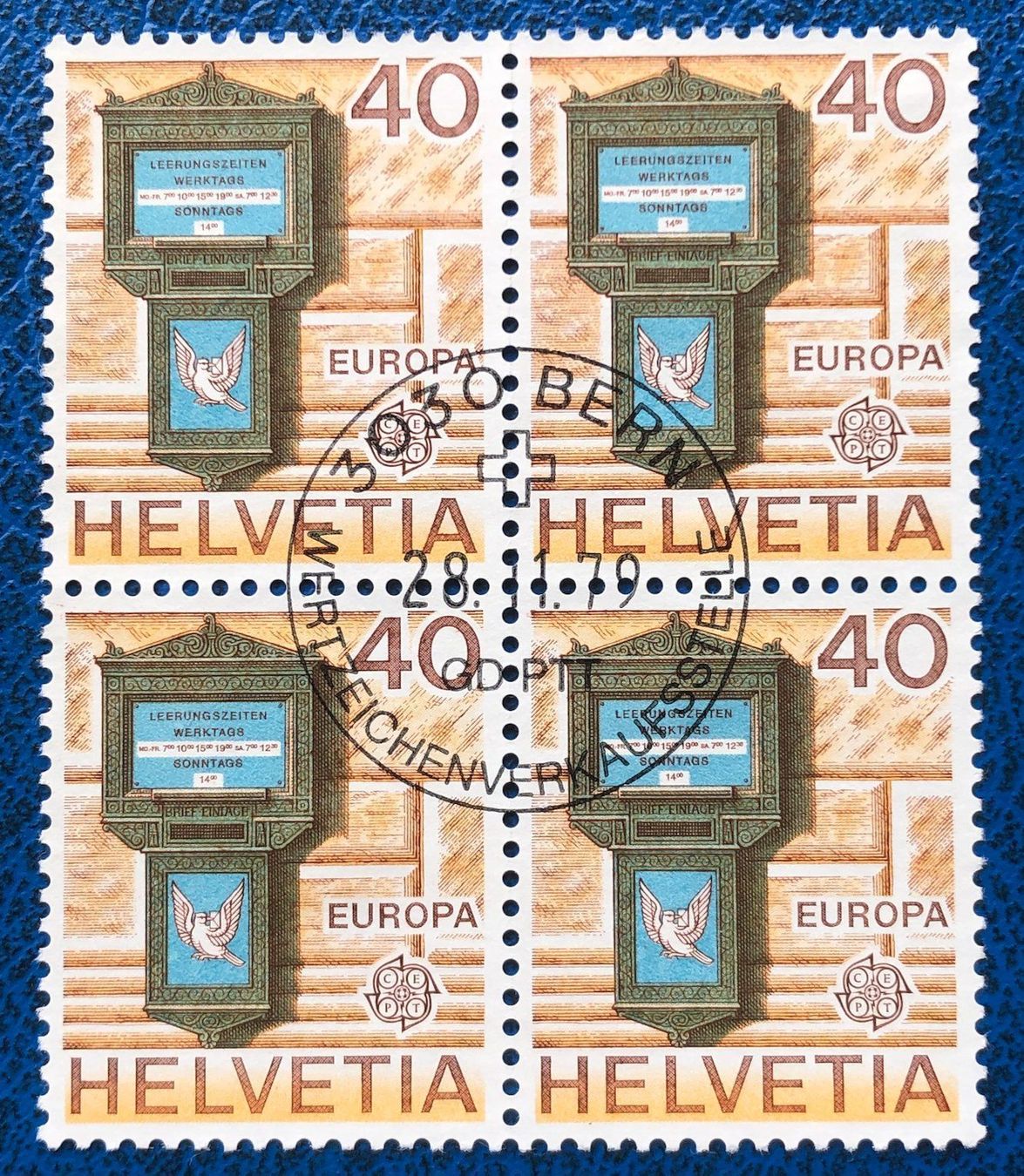 Tutti i francobolli: 4 er Block Nr.630 mit Vollstempel Bern – Usato da Aarau venduto da Billa007