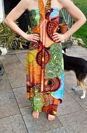 Farbenfrohes Sommer-Maxikleid Grösse 36 von Anna Field