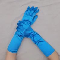 Elegante Satin Handschuhe - 1920er Gatsby-Stil, smaragdblau