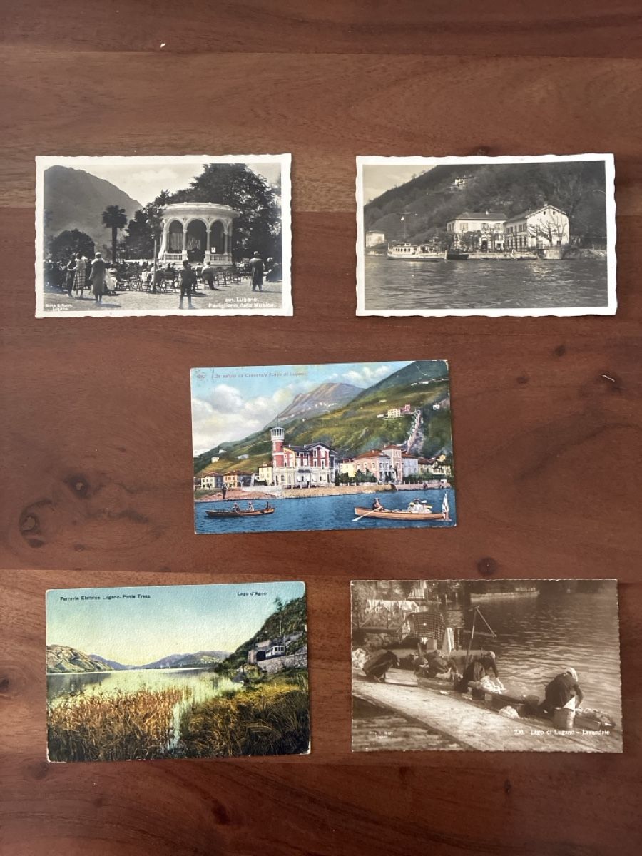 Cartoline postali: 10 Ansichtskarten Schweiz diverse vom Ticino 2 – Usato da Oftringen venduto da Cla.vD.74 2