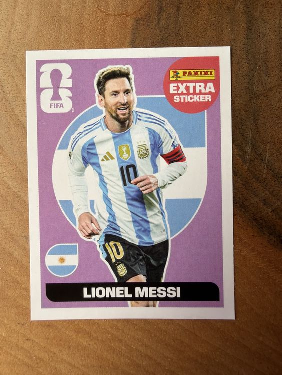 Extra Sticker Purple Panini World Cup WM 26 Messi (Neu (gemäss ...