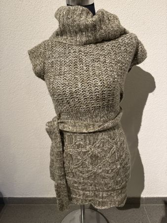 Damen Pullover Kleid Strick Grösse S Beige