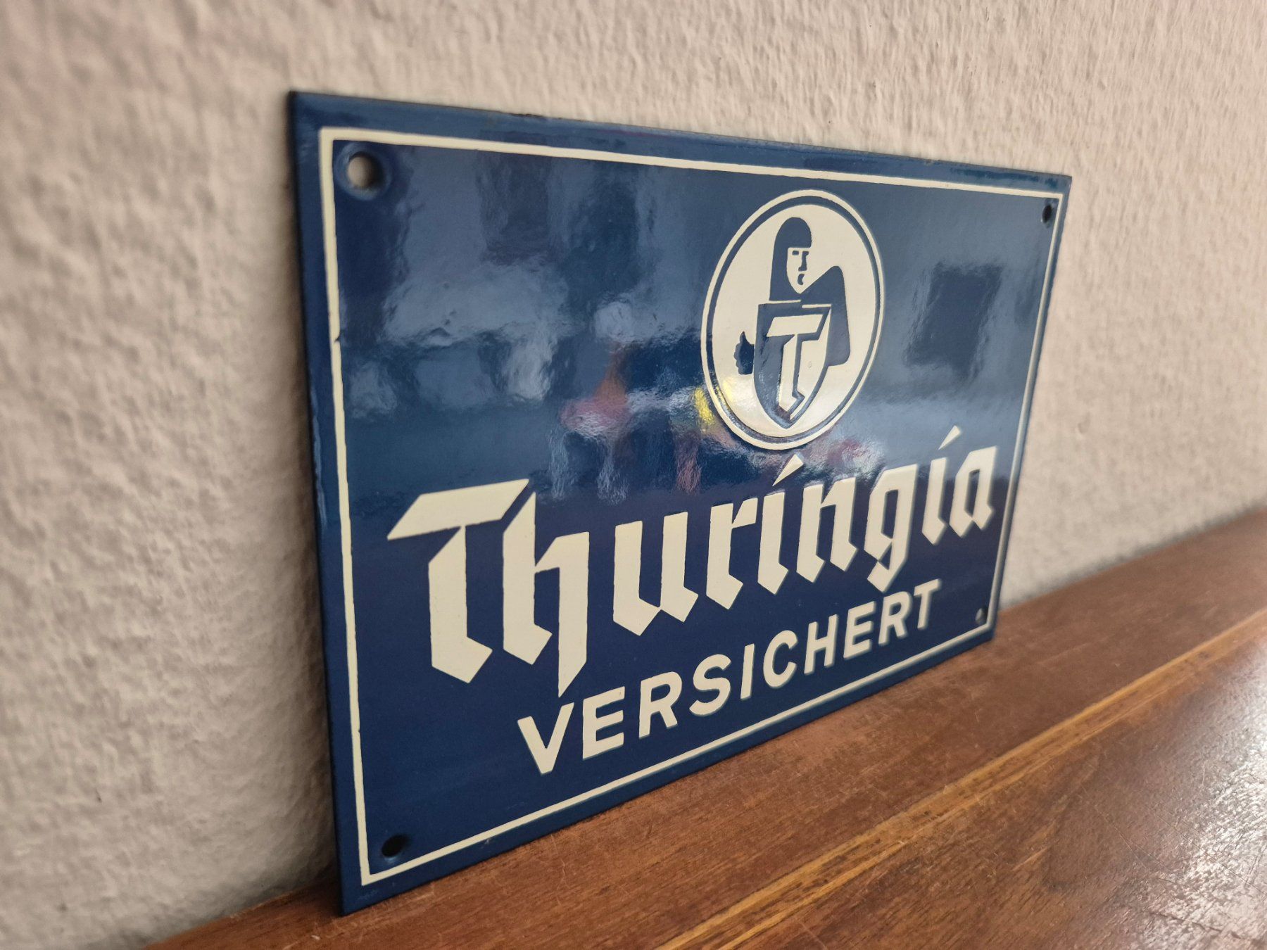 Schilder: Emailschild Thuringia Versicherung Emaille Schild Türschild – Neu (gemäss Beschreibung) aus Schaffhausen von pfanis09 4