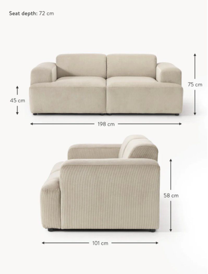 Divani: Westwing Cord-Sofa Melva (2-Sitzer) – Usato da Lausanne venduto da Seradii 3