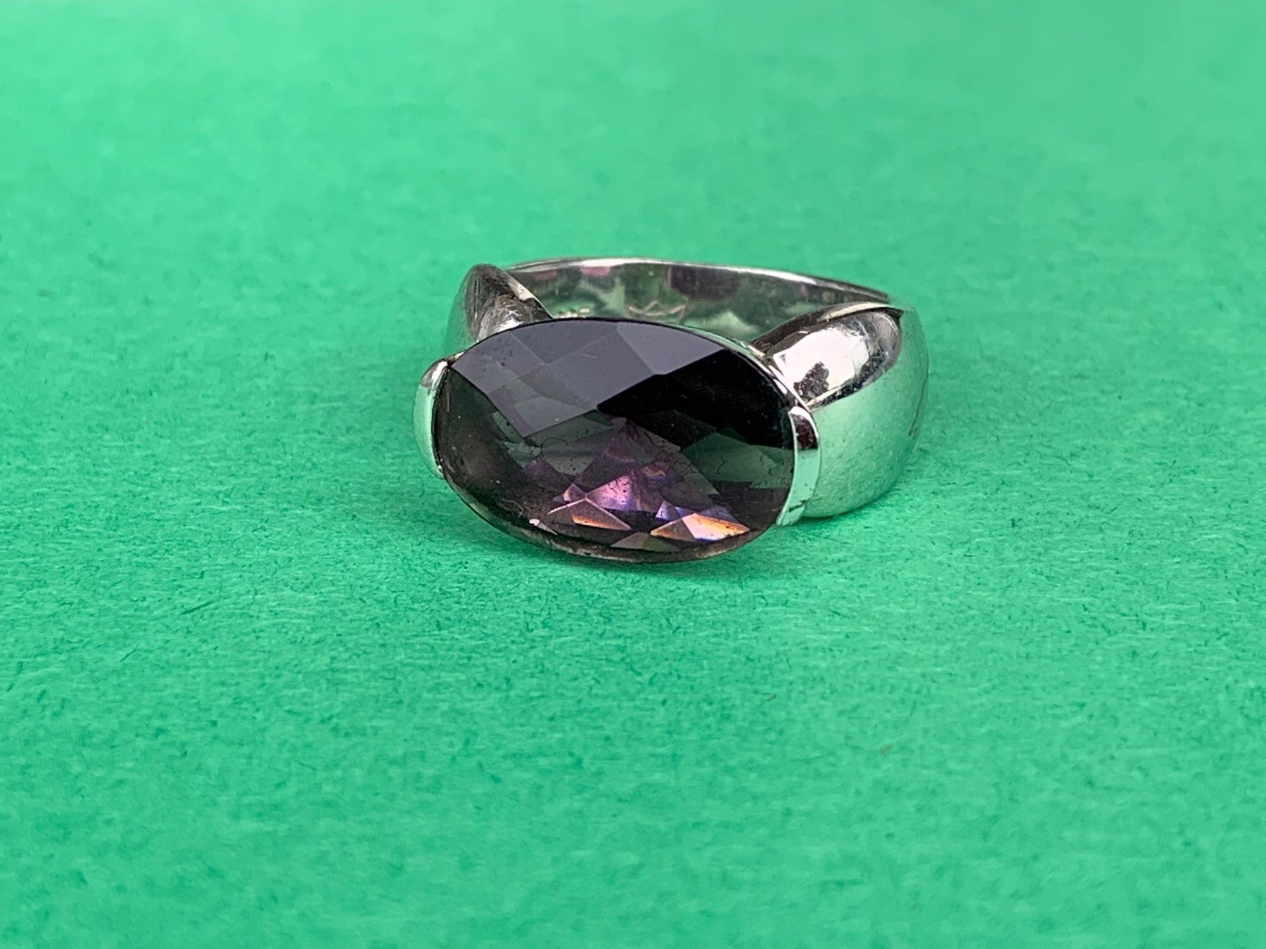 Anelli: Silberring violetter Stein oval (63) – Usato da Dittingen venduto da Bellevista 5