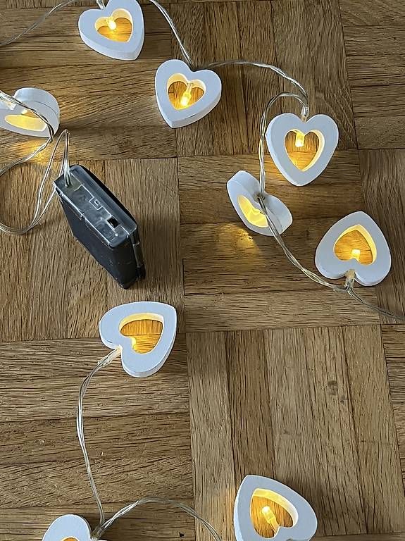 Ghirlande e barre luminose: Lichterkette Herz inkl. Batterien – Usato da Sulgen venduto da AldinaA. 2