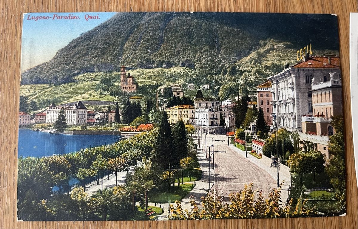 Cartoline postali: Ansichtskarten Tessin Lugano – Usato da Waldstatt venduto da Cremschnitte 4