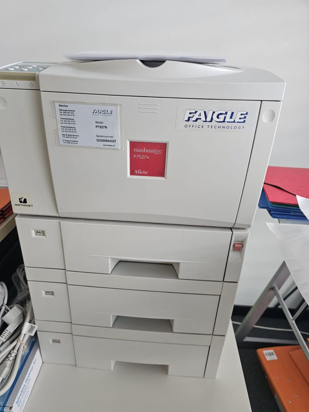 Drucker: FAIGLE P7527n Aficio Drucker Multifunktionsdrucker – Gebraucht aus Zürich von CIPSERV