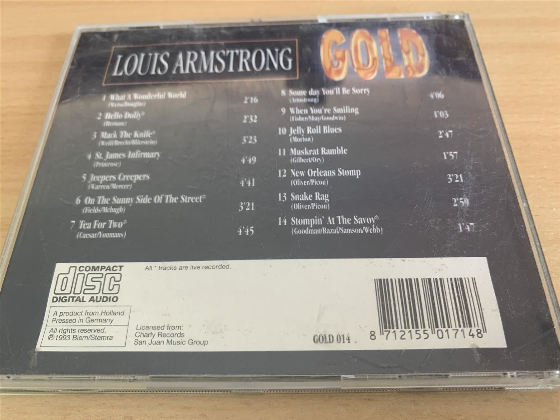 CDs: Louis Armstrong – Gold – Gebraucht aus Rikon im Tösstal von Alpenmutz 1