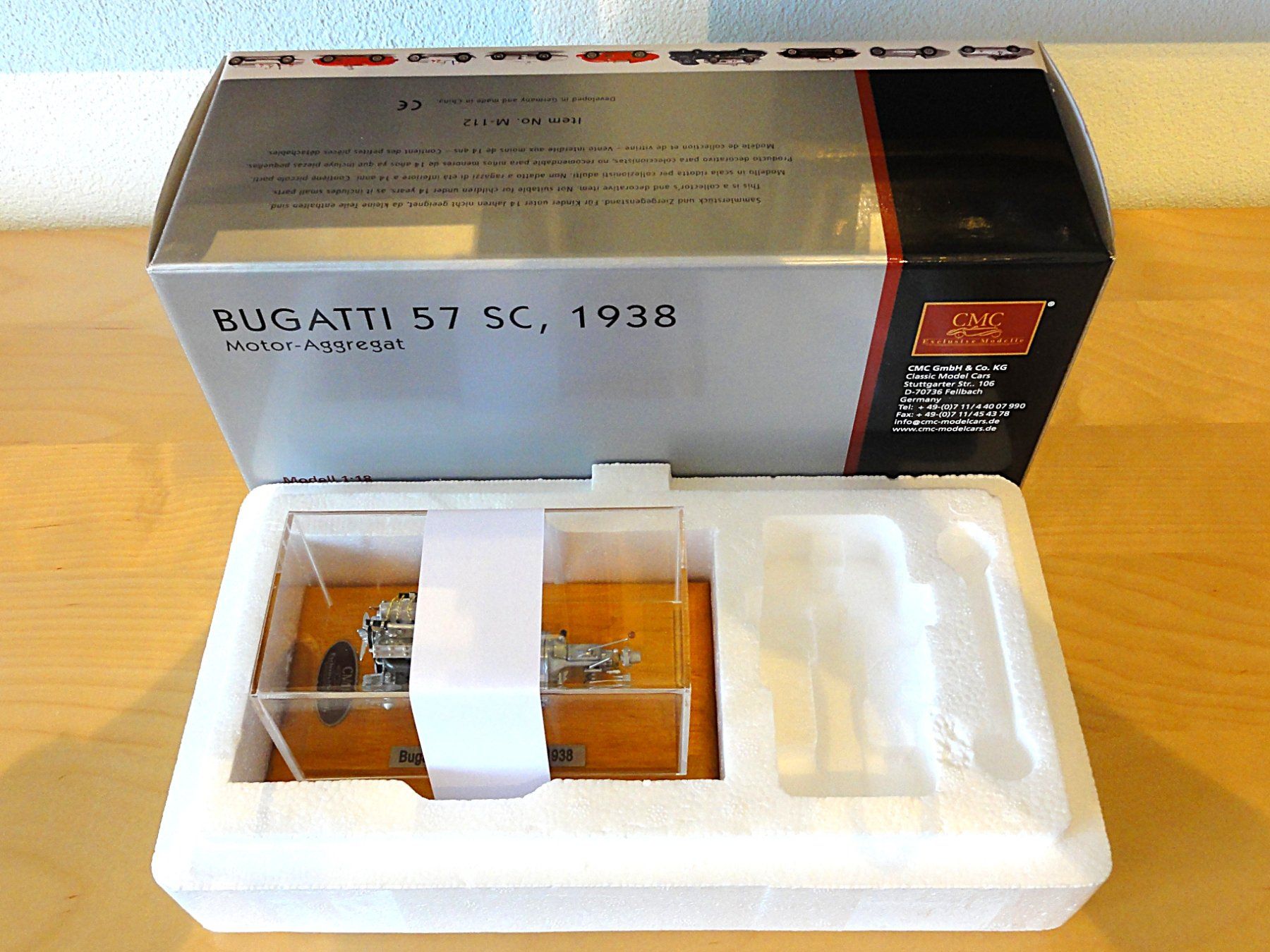 CMC Modellini d'auto: CMC 1:18 / Motor-Aggregat Bugatti 57 SC, 1938 – Usato da Solduno venduto da albimicio 8