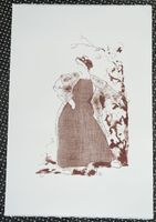 Frau im Kleid, handsigniert RB96, Robert Burkhard (ID b5044)