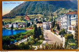 Lugano - Paradiso - Quai - 1928 - Belle carte ancienne