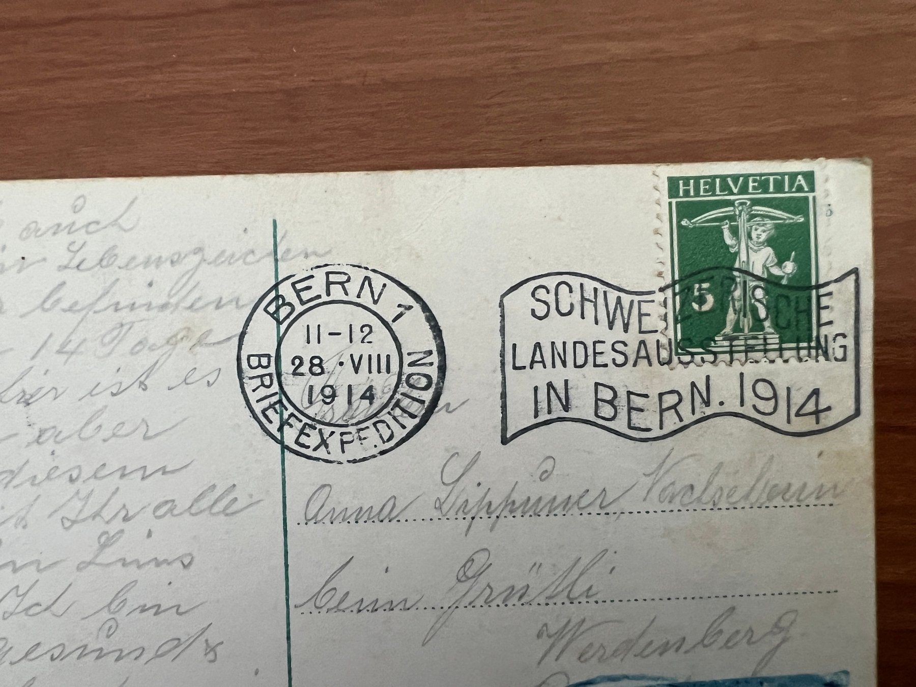 Cartoline postali: AK 1914 Bern    (G2228) – Usato da Hinwil venduto da Sidi4 1