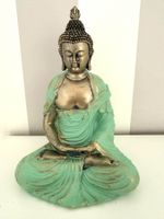 SONDERPREIS ‼️Buddha Statue Deko Feng Shui NEU Türkis