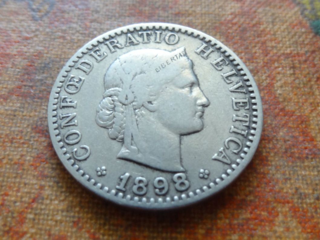 Toutes les monnaies: 20 Rp. 1898  (A) – D'occasion à Romanel-sur-Lausanne par Swift13