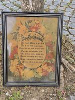 Gerahmter Spruch Der goldene Hausfreund floral