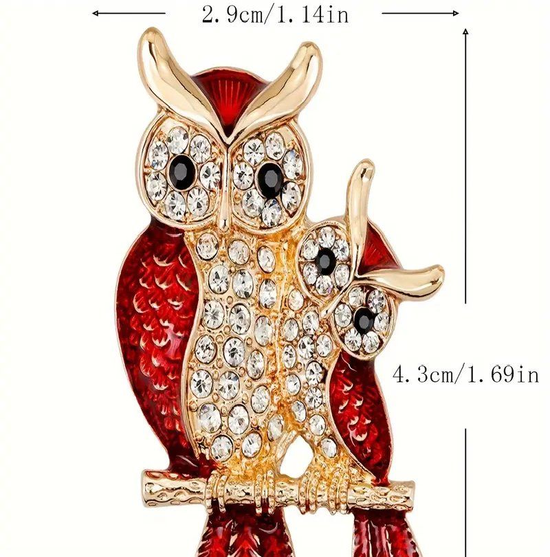 Spille & Fermagli: Funkelnde Eulen-Brosche mit Strasssteinen 🦉 – Nuovo e nell'imballaggio originale da Glattbrugg venduto da majuska01 2
