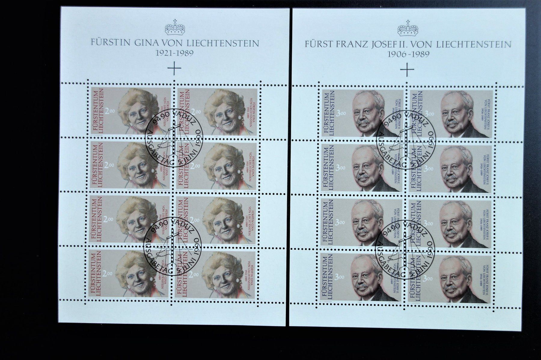 Tutti i francobolli: 1990 2 Kleinbögen Trauermarken ET – Nuovo (secondo la descrizione) da Mettmenstetten venduto da Sutasso