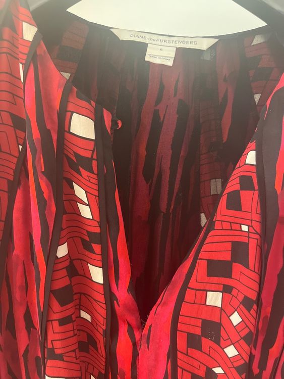 Robe Soie Diane Von Furstenberg - Modèle Beth Imprimé Léopard Rose Dahlia - Taille 4 Neuve