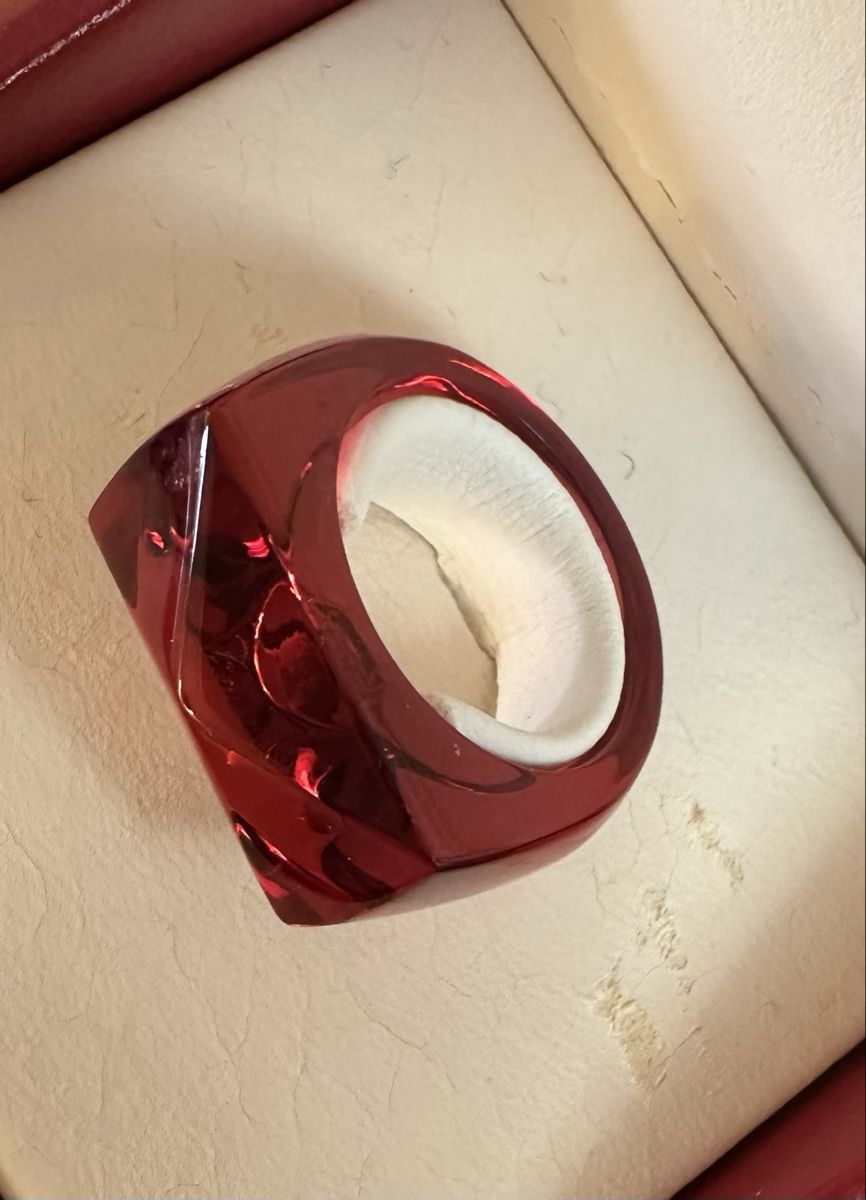 Baccarat Anelli: Baccarat Ring, Glas, rot, Grösse 51 – Nuovo (secondo la descrizione) da Oberwil BL venduto da orsay 1