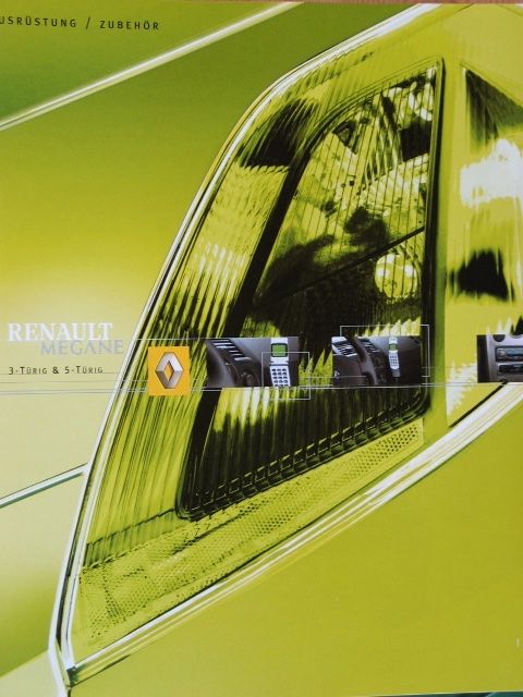 Renault Dokumente: Prospekt Renault Megane Zubehör 2002 – Gebraucht aus Hausen AG von deliec
