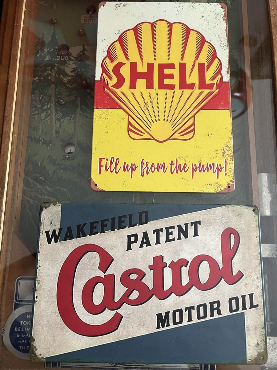 Insegne: Shell & Castrol Blechschilder! – Nuovo e nell'imballaggio originale da Mellingen venduto da Oelquelle