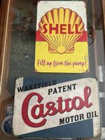 Shell & Castrol Blechschilder!
