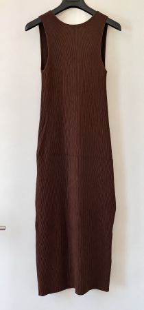 ZARA Brown Ribbed Midi Dress – Size M
