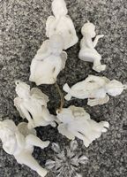 Weihnachtsbaumschmuck Engel, Vintage, 7 Stück, Weiss
