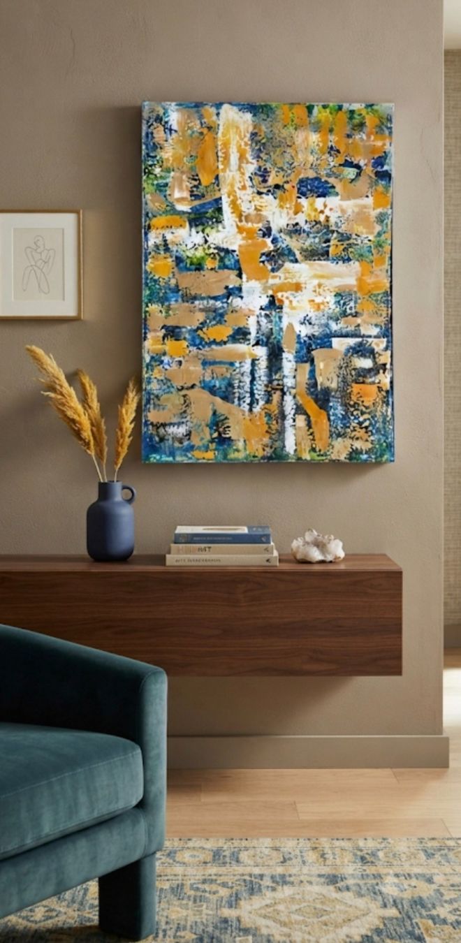 Dipinti: Gemälde Abstrakt handmade 50×70 – Nuovo (secondo la descrizione) da Riehen venduto da Steinbock1970