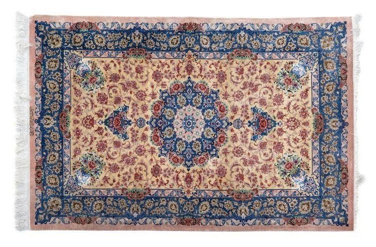 Tappeti: Rare Ancient Ghom silk carpet/ tapis/ teppich, signed Erami – Usato da Morges venduto da Audemars07