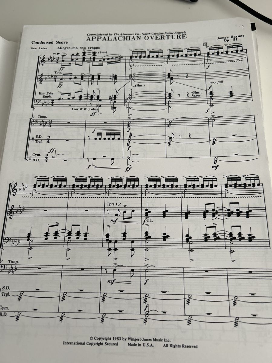 Libri: Harmonie Noten: Appalachian Overture – Nuovo (secondo la descrizione) da Galgenen venduto da Red27 1
