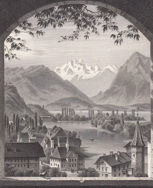 Incisioni: THUN STAHLSTICH NACH ROHBOCK 1856 – Antico da Grüningen venduto da Kartensammler 1