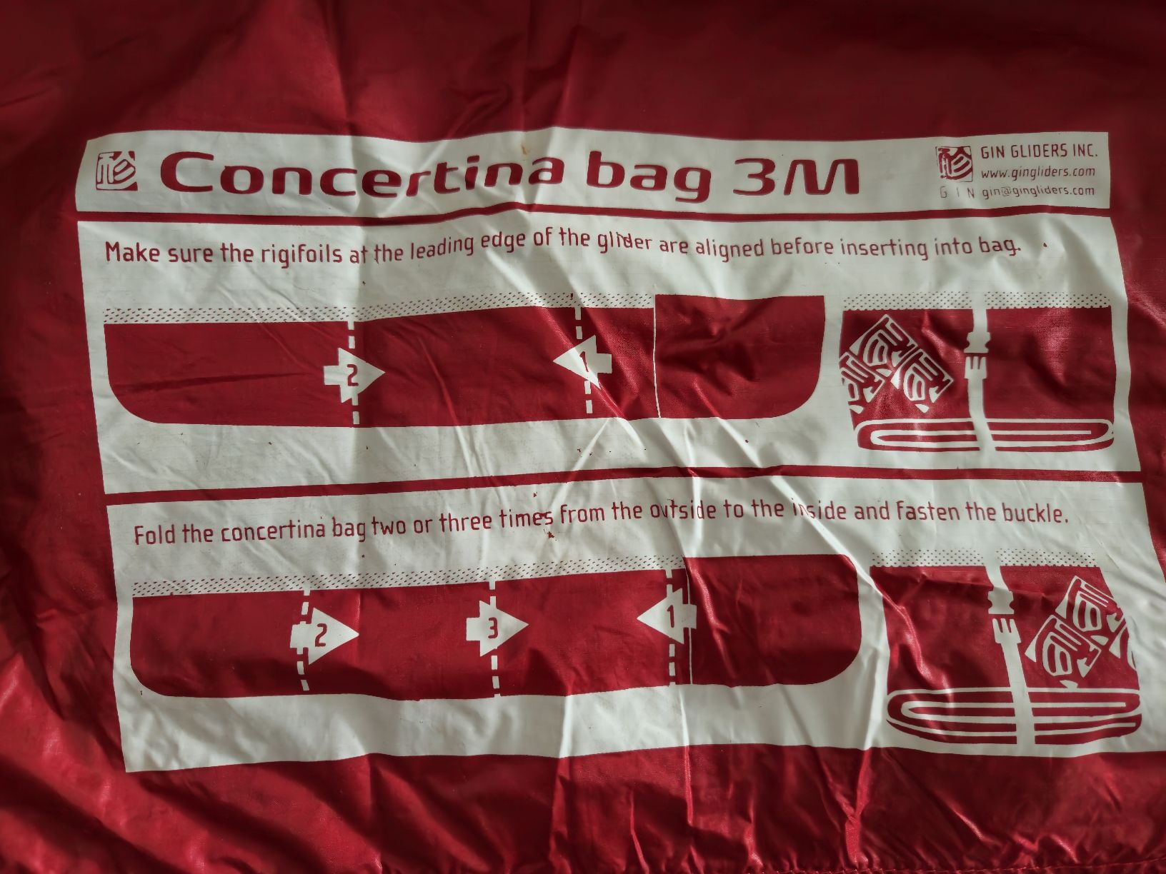 Gin Sport dell'aria & Aquiloni: Gin Concertina Bag 3 Grösse M – Usato da Davos Dorf venduto da Outdoor1700 2