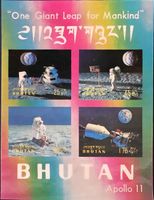 Raumfahrt Space 3D Marken ** Bhutan Nr. Block 33** Apollo 11