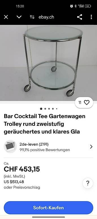 Ikea Carrelli di servizio: 1 Ikea vintage bar Trolley – Usato da Winterthur venduto da style-and-design.zrh 4