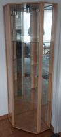 Eckvitrine mit Glasböden und Beleuchtung