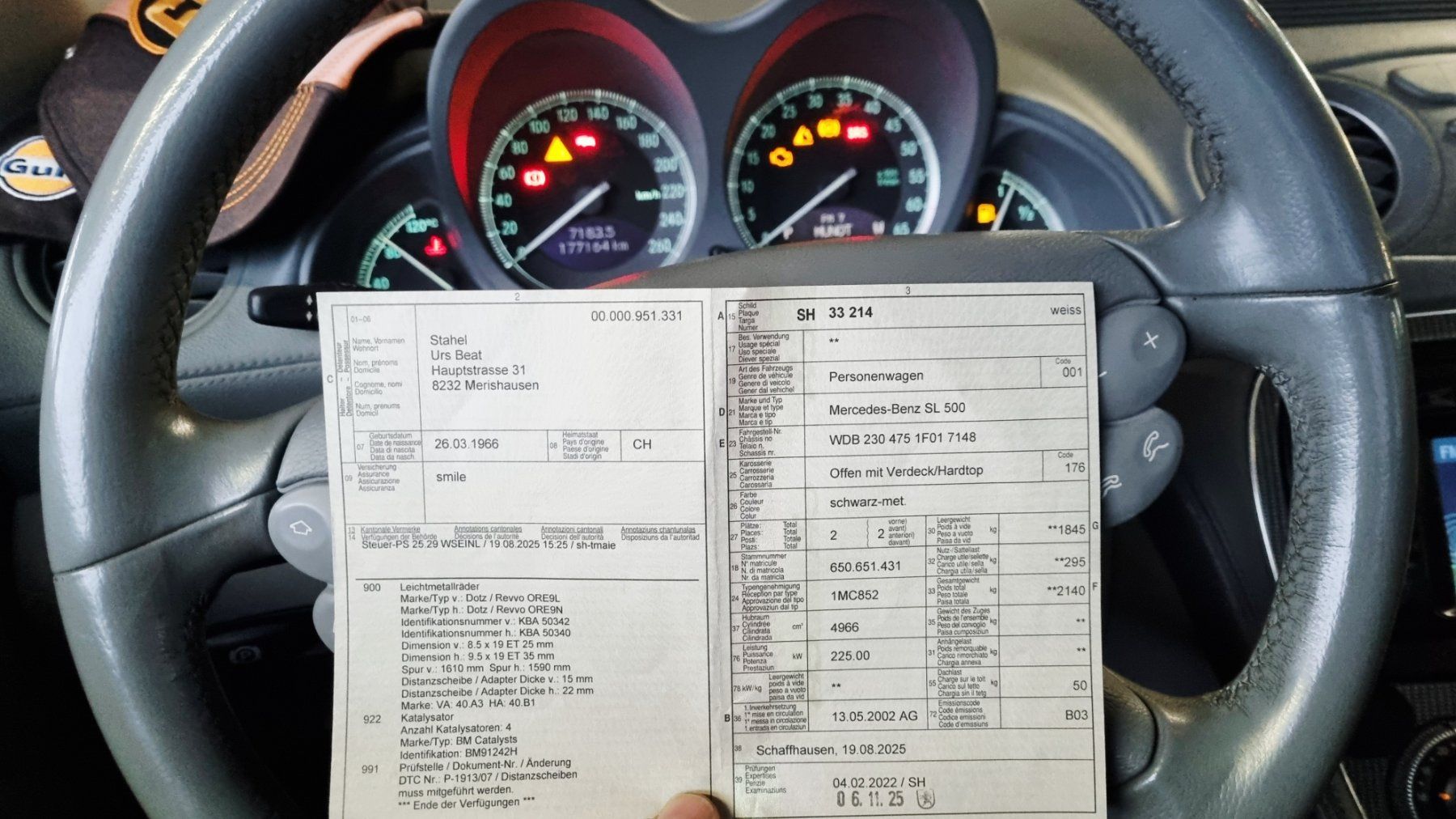 Mercedes-Benz Autos: MB SL500 V8 Spez.Jg.2002 – Gebraucht aus Merishausen von Ussta1 9