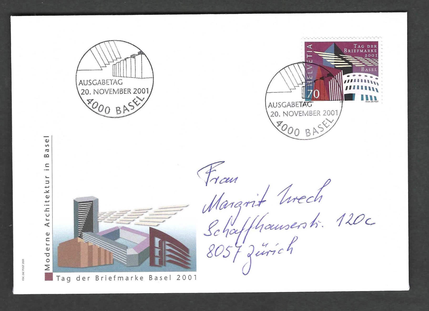 Alle Briefmarken: CH FDC Einzelmarke 2001 – Gebraucht aus Koblenz von Markenhimmel