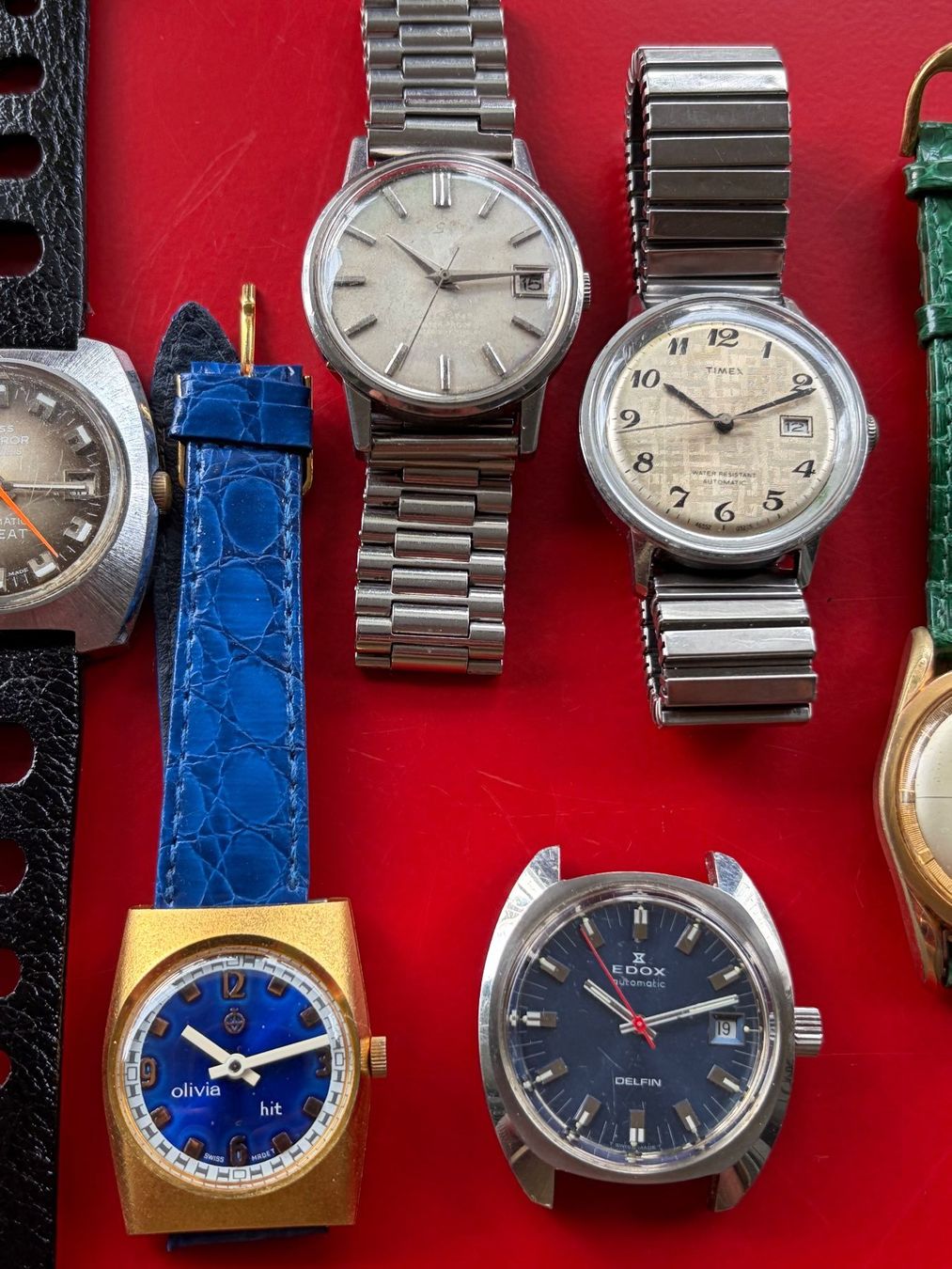 Uhren: Set von 7 vintage Herrenuhren – Defekt aus Zürich von Airflow22 2