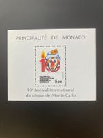 Monaco 1984 Block 10. int. Zirkusfestival Monte Carlo postfr