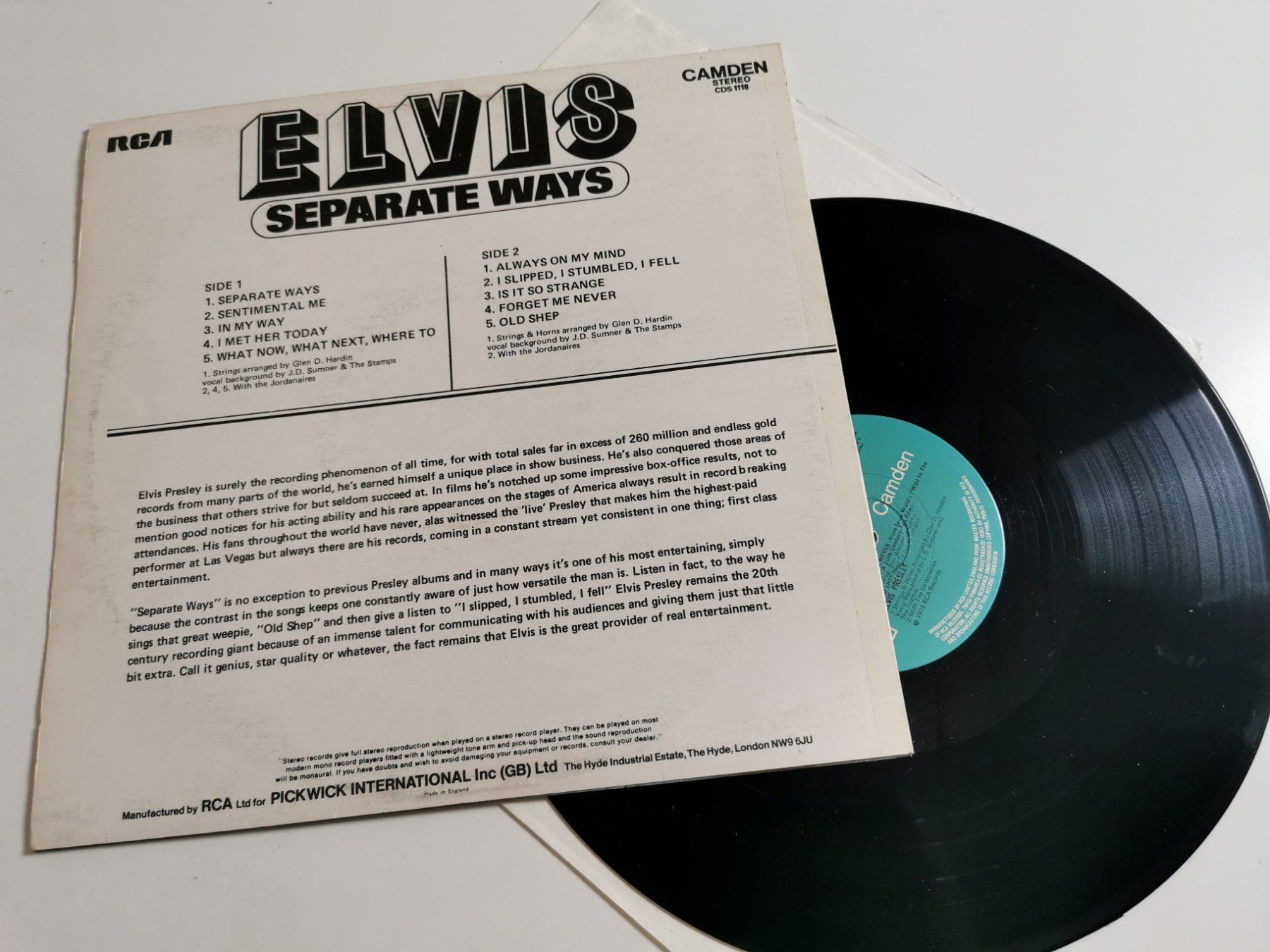 Vinyles: ELVIS PRESLEY -  SEPARATE WAYS – D'occasion à Grafenried par House-of-Oldies 1
